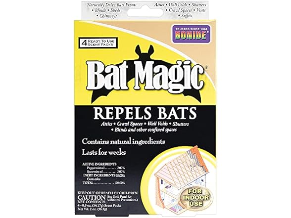 Bonide Bat Magic Bat Repellent, Pack of 4
