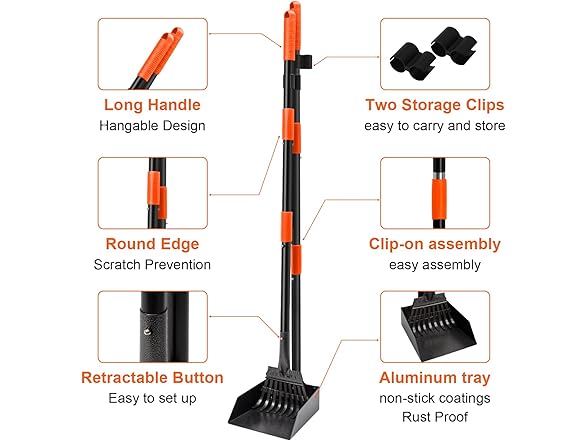SZHLUX Dog Pooper Scooper Rake Set