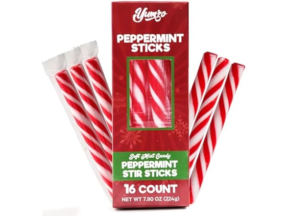 Soft Peppermint Candy Sticks, 16pk