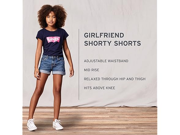 Levis Girls Girlfriend Fit Shorts