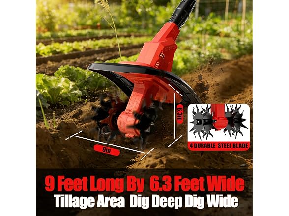 DEVTBLUN Tiller Cultivator Red