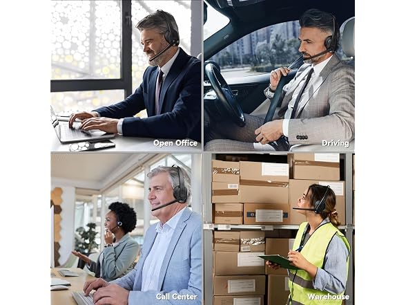 LEVN Wireless Headset Mic Noise Cancel