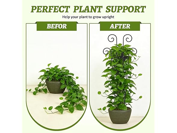 Netuaoo Metal Garden Plant Trellis 4 Pack
