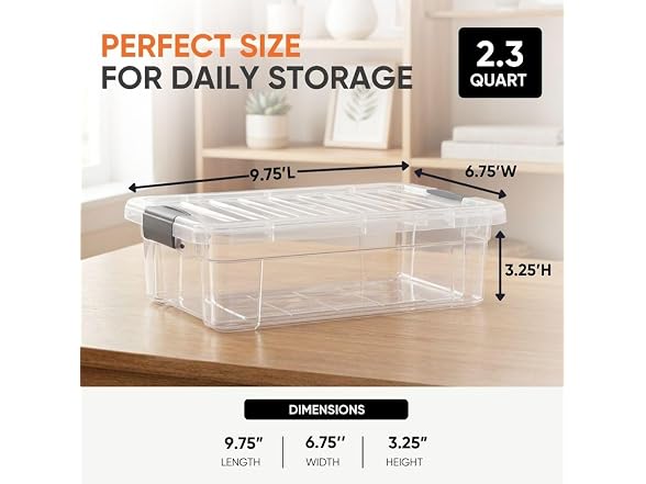 Superio 2.3 Quart Clear Plastic Storage