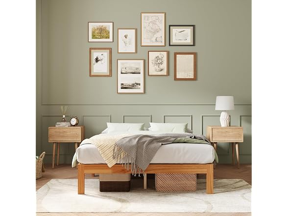 Novilla 12 Inch Wooden Queen Bed Frame
