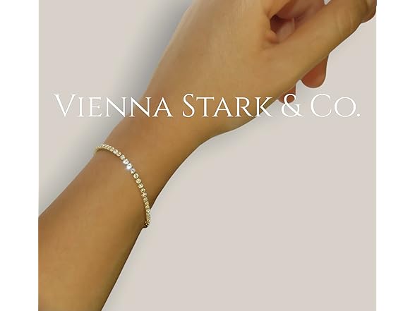 Vienna Stark 14k Gold plated Tennis Bracelet