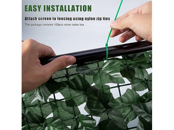 Moeput Faux Ivy Privacy Fence 197" X 40" - Gallery 4