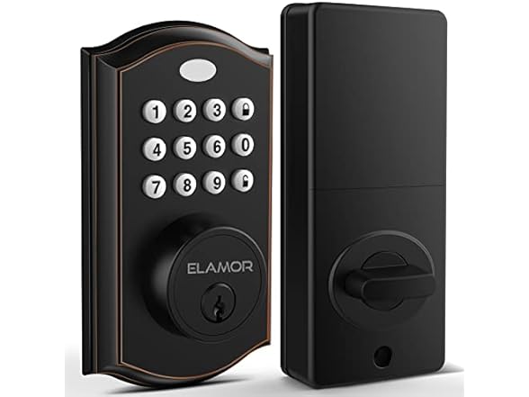 ELAMOR M19 ORB Keypad Deadbolt Lock Oil Rubbed Bronze