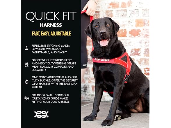 EzyDog Quick Fit Dog Harness, Soft Neoprene