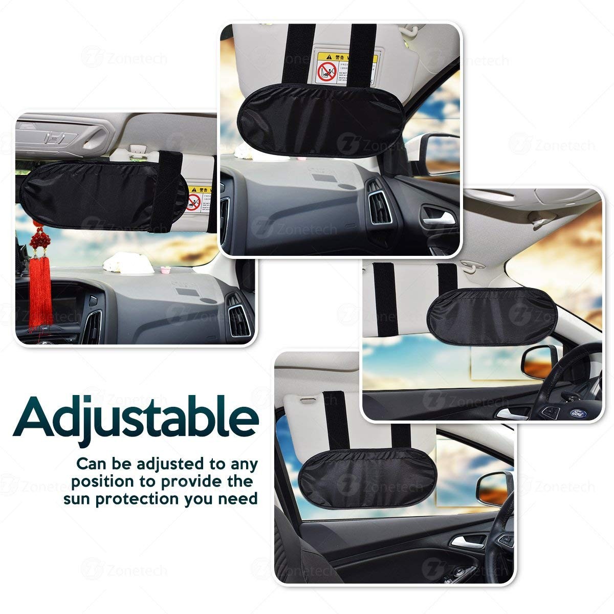 Zone Tech Car Visor Extender Sun Blocker - Gallery 10