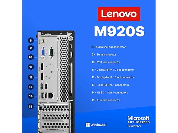 Lenovo M920S Windows 11 Desktop 16GB 500GB