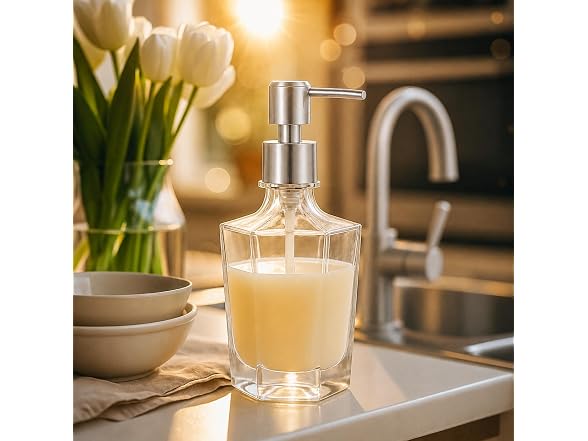 OGGI 9.5oz Concave Glass Soap Dispenser