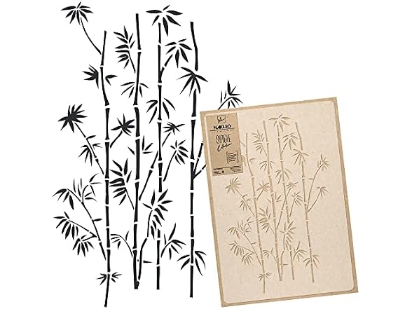 NAKLEO Floral Large Wall Painting Stencil