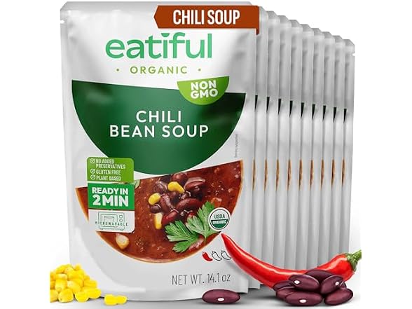 EATIFUL Chili Soup 14.1 Ounce Pack of 10