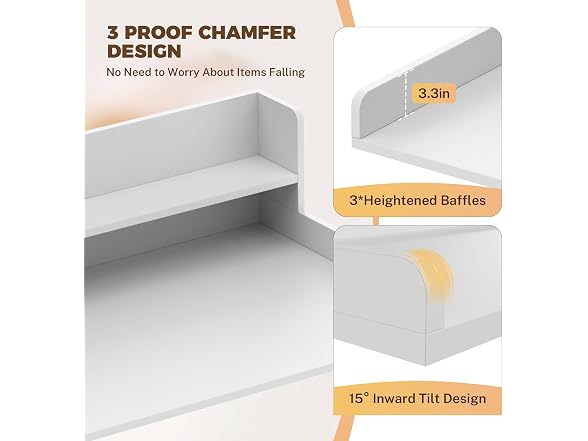 FAHKNS 2-Tier Washer Dryer Countertop - One-piece