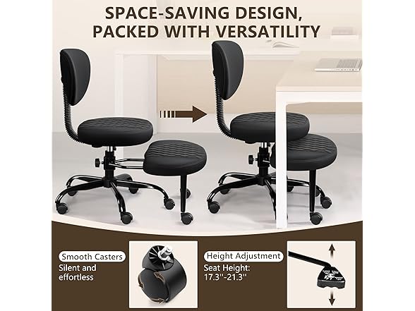 Ergonomic Cross Legged Office Chair with Wheels
