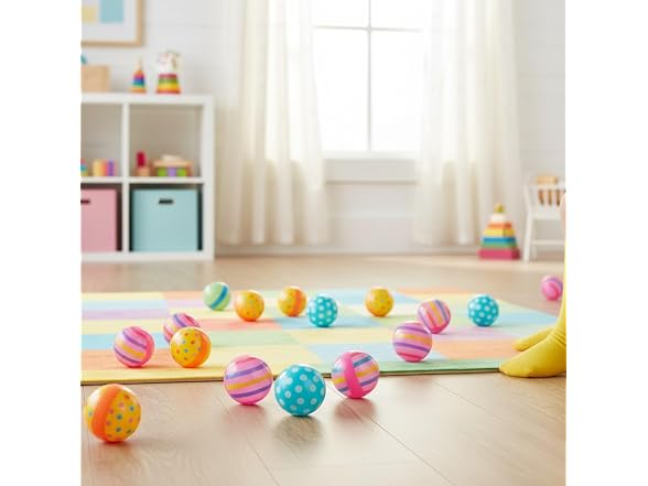 Dots & Stripes Bouncing Ball 12 Pieces