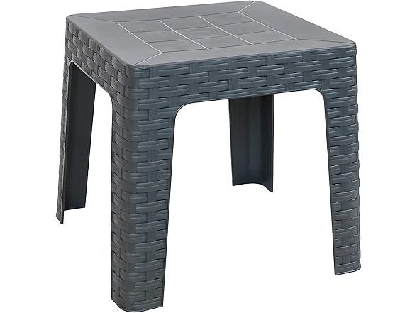 Sunnydaze Decor RBW-075 18in Gray Side Table Grey