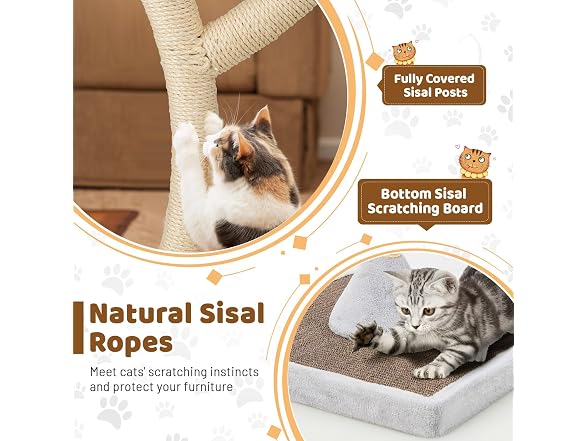 Tangkula Tall Cat Tree, 70 Inch Multi-Level