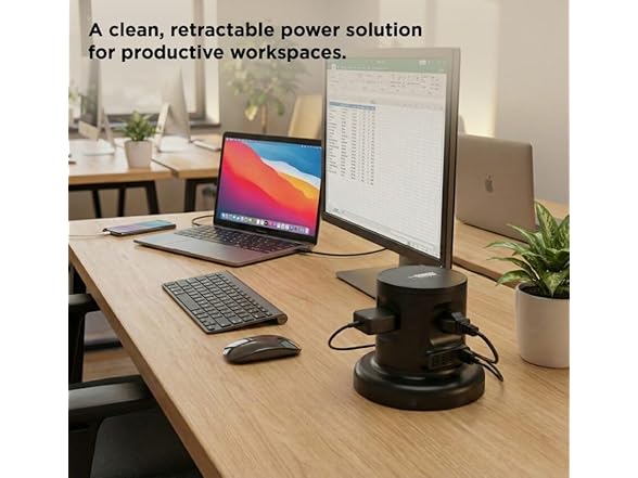 Retractable Power Strip with USB