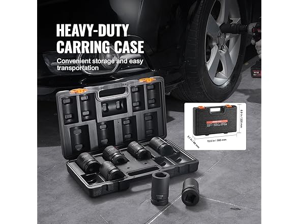 VEVOR 1" Drive Impact 8 Piece Deep Socket Set Metric