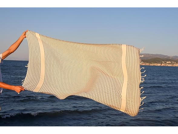 Peshtemal Beach Towel with Travel Bag Cotton