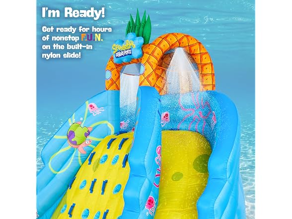 Sunny & Fun SpongeBob Ultra Climber Inflatable Water Slide Park