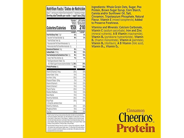 Cheerios Protein Cereal, Cinnamon, 8g Protein