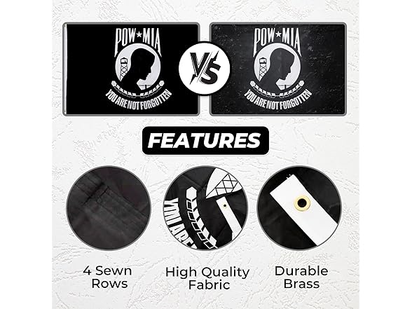 SkyHawk Flags POW MIA Flag 3x5 Ft