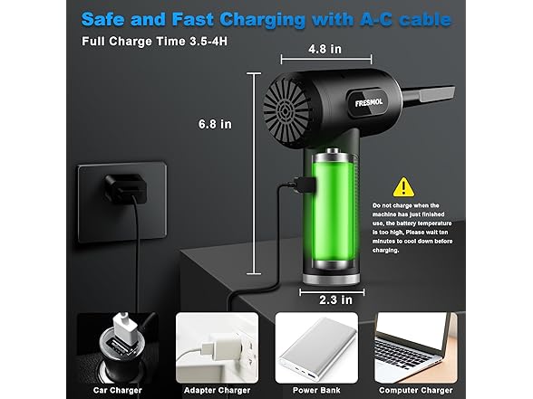 FRESMOL 100K RPM Compressed Air Duster-3 Gear