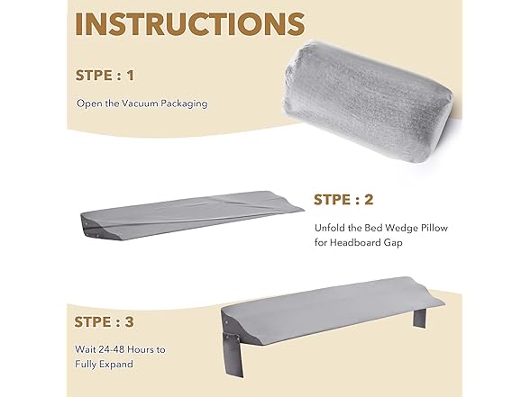 Paxato King Size Bed Wedge Pillow