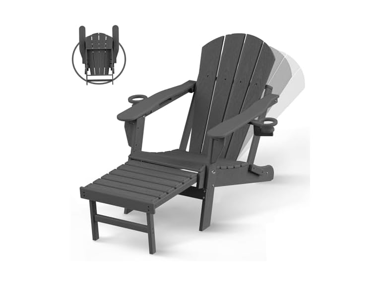 BRIOPAWS Folding Adirondack Chair