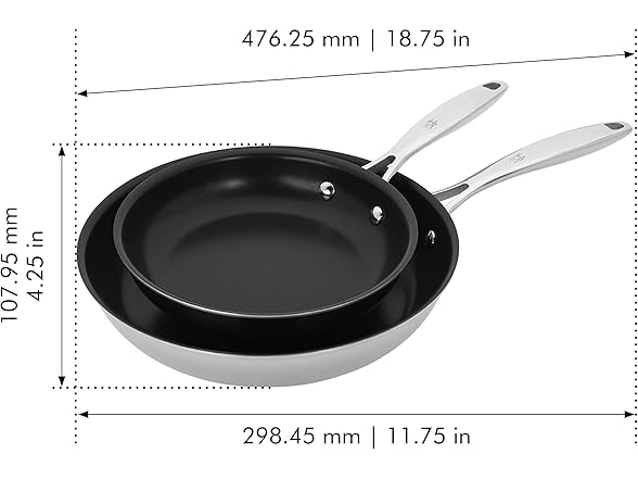 HENCKELS Clad Impulse 2-pc Nonstick Pan Set