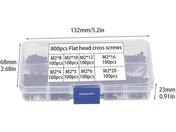 TREXCFGH CON-35 800pcs Screw Assortment Kit