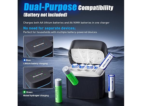 Maxfree Dual-Purpose Li & NiMH AA Charger