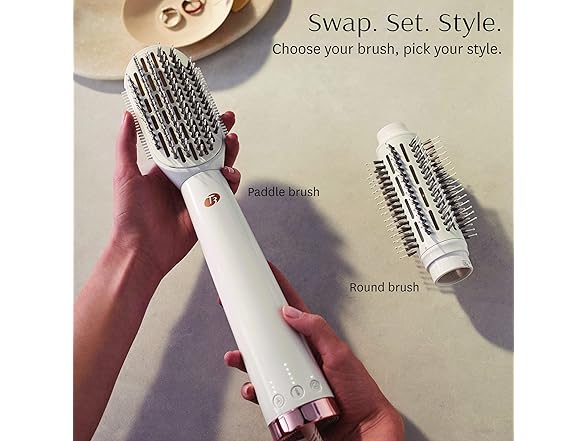 T3 AireBrush Duo Interchangeable Hot Air Blow Dry Brush