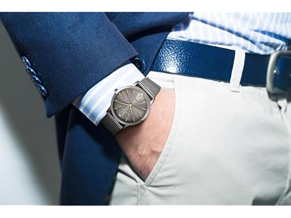 Perry Ellis Ultra Slim Round Dial Watch