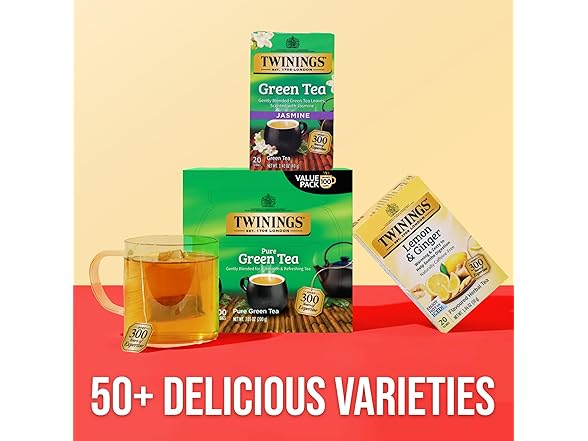 100Ct Twinings Pure Green Tea Individually Wrapped