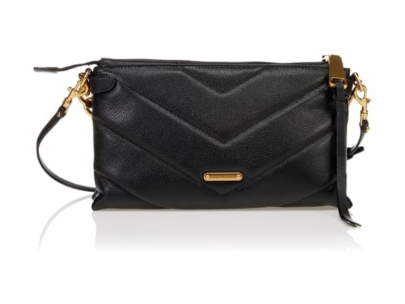 REBECCA MINKOFF Crossbody Bag, Black/Antique Brass
