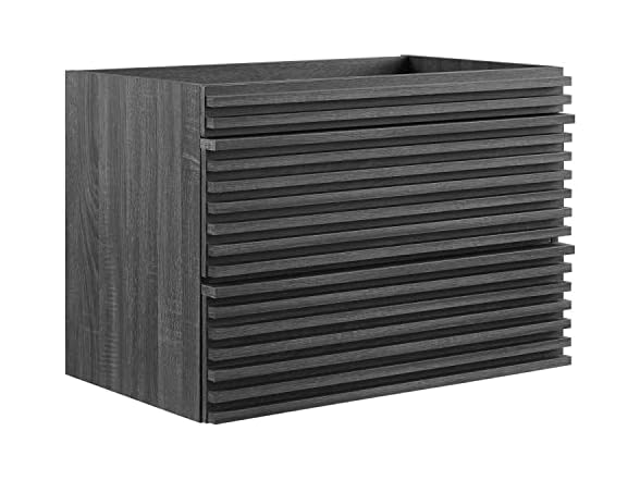 30 in. Render WALL-Mount Bathroom Vanity, Charcoal