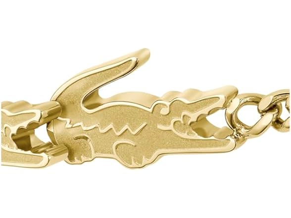 Lacoste Women Gold-Plated Crocodile Bracelet