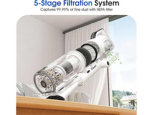 Klarpul 600W 50KPA Cordless Vacuum Cleaner