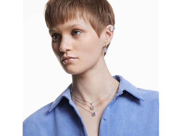 Swarovski Una Blue Octagon Earrings