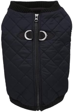 Gooby - Fashion Vest, Small Dog Sweater Bomber Jacket Coat with Stretchable Chest, Black, Small