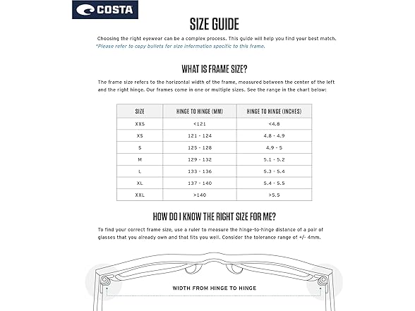 Costa Del Mar Bimini Road 610 Prescription Frames