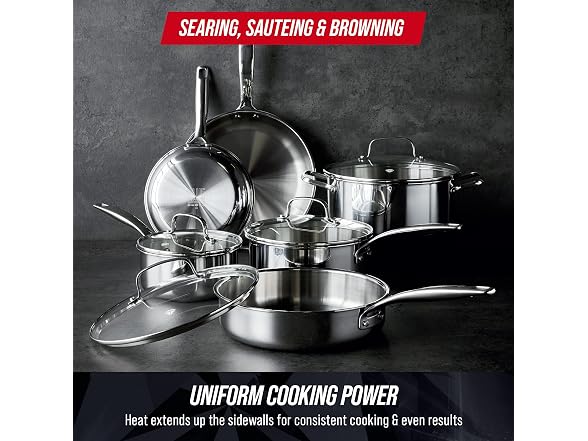 Blue Diamond Pro Steel 10-Piece Cookware Set