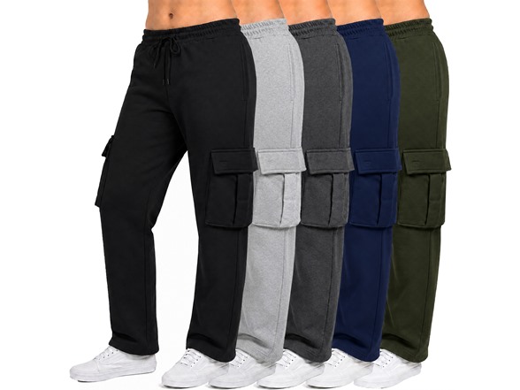 3Pk Womens Open Bottom Fleece Sweatpants