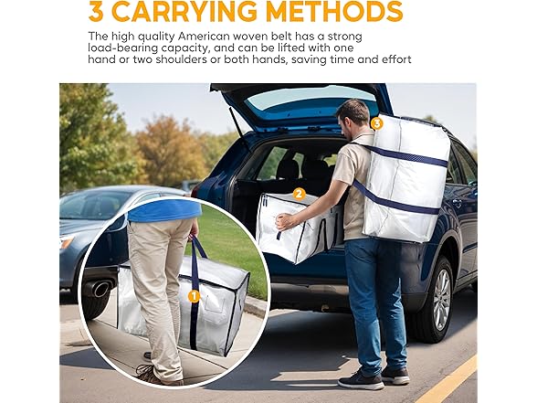 HealSmart 4 Pack Large Moving Bags