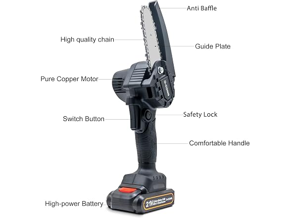 O-CONN 4" Cordless Mini Chainsaw