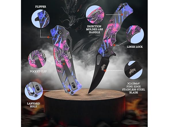 8" Folding Knife Blue